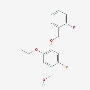 {2-bromo-5-ethoxy-4-[(2-fluorobenzyl)oxy]phenyl}methanol