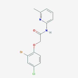 2-(2-bromo-4-chlorophenoxy)-N-(6-methyl-2-pyridinyl)acetamide