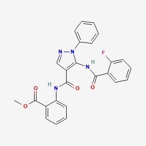 methyl 2-[({5-[(2-fluorobenzoyl)amino]-1-phenyl-1H-pyrazol-4-yl}carbonyl)amino]benzoate