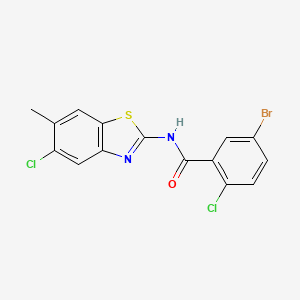 5-bromo-2-chloro-N-(5-chloro-6-methyl-1,3-benzothiazol-2-yl)benzamide