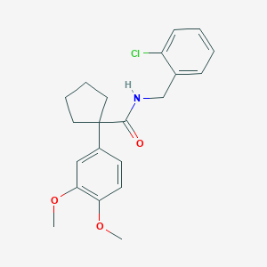 N-(2-chlorobenzyl)-1-(3,4-dimethoxyphenyl)cyclopentanecarboxamide