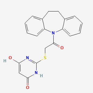 2-{[2-(10,11-dihydro-5H-dibenzo[b,f]azepin-5-yl)-2-oxoethyl]thio}-4,6-pyrimidinediol