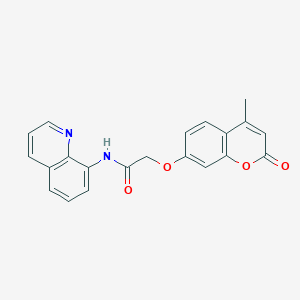 molecular formula C21H16N2O4 B3615252 2-[(4-methyl-2-oxo-2H-chromen-7-yl)oxy]-N-8-quinolinylacetamide 