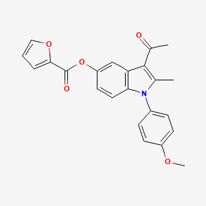 3-acetyl-1-(4-methoxyphenyl)-2-methyl-1H-indol-5-yl 2-furoate