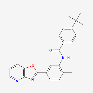 molecular formula C24H23N3O2 B3615281 4-tert-butyl-N-(2-methyl-5-[1,3]oxazolo[4,5-b]pyridin-2-ylphenyl)benzamide 