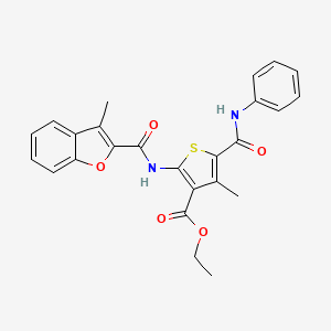 ethyl 5-(anilinocarbonyl)-4-methyl-2-{[(3-methyl-1-benzofuran-2-yl)carbonyl]amino}-3-thiophenecarboxylate