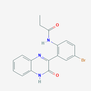 N-(4-bromo-2-(3-oxo-3,4-dihydroquinoxalin-2-yl)phenyl)propionamide