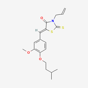 molecular formula C19H23NO3S2 B3615324 3-allyl-5-[3-methoxy-4-(3-methylbutoxy)benzylidene]-2-thioxo-1,3-thiazolidin-4-one 