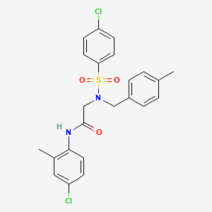 N~1~-(4-chloro-2-methylphenyl)-N~2~-[(4-chlorophenyl)sulfonyl]-N~2~-(4-methylbenzyl)glycinamide