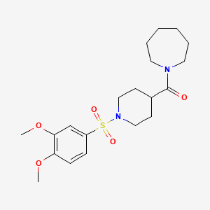 molecular formula C20H30N2O5S B3615334 1-({1-[(3,4-dimethoxyphenyl)sulfonyl]-4-piperidinyl}carbonyl)azepane 