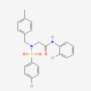 N~1~-(2-chlorophenyl)-N~2~-[(4-chlorophenyl)sulfonyl]-N~2~-(4-methylbenzyl)glycinamide