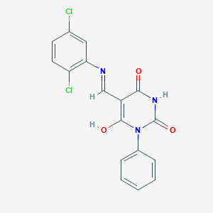 5-{[(2,5-dichlorophenyl)amino]methylene}-1-phenyl-2,4,6(1H,3H,5H)-pyrimidinetrione