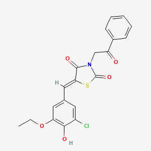 5-(3-chloro-5-ethoxy-4-hydroxybenzylidene)-3-(2-oxo-2-phenylethyl)-1,3-thiazolidine-2,4-dione