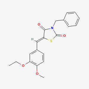 molecular formula C20H19NO4S B3615367 3-benzyl-5-(3-ethoxy-4-methoxybenzylidene)-1,3-thiazolidine-2,4-dione 