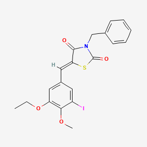 3-benzyl-5-(3-ethoxy-5-iodo-4-methoxybenzylidene)-1,3-thiazolidine-2,4-dione