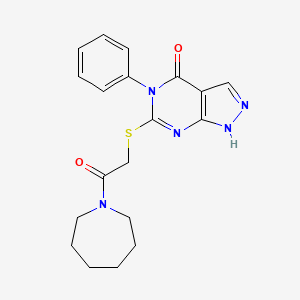 6-{[2-(1-azepanyl)-2-oxoethyl]thio}-5-phenyl-1,5-dihydro-4H-pyrazolo[3,4-d]pyrimidin-4-one