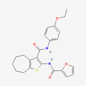 N-(3-{[(4-ethoxyphenyl)amino]carbonyl}-5,6,7,8-tetrahydro-4H-cyclohepta[b]thien-2-yl)-2-furamide