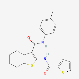 molecular formula C21H20N2O2S2 B3615425 N-(4-methylphenyl)-2-[(2-thienylcarbonyl)amino]-4,5,6,7-tetrahydro-1-benzothiophene-3-carboxamide 