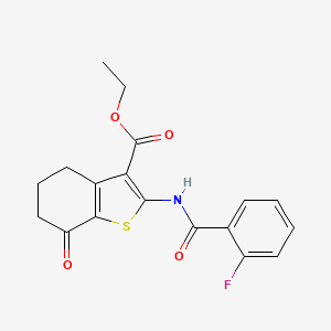 ethyl 2-[(2-fluorobenzoyl)amino]-7-oxo-4,5,6,7-tetrahydro-1-benzothiophene-3-carboxylate