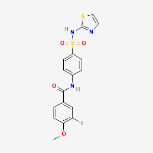 3-iodo-4-methoxy-N-{4-[(1,3-thiazol-2-ylamino)sulfonyl]phenyl}benzamide