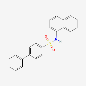 molecular formula C22H17NO2S B3615469 N-1-naphthyl-4-biphenylsulfonamide 