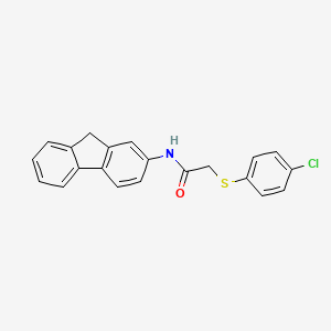 2-[(4-chlorophenyl)thio]-N-9H-fluoren-2-ylacetamide