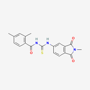 molecular formula C19H17N3O3S B3615503 2,4-dimethyl-N-{[(2-methyl-1,3-dioxo-2,3-dihydro-1H-isoindol-5-yl)amino]carbonothioyl}benzamide 