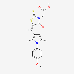 (5-{[1-(4-methoxyphenyl)-2,5-dimethyl-1H-pyrrol-3-yl]methylene}-4-oxo-2-thioxo-1,3-thiazolidin-3-yl)acetic acid