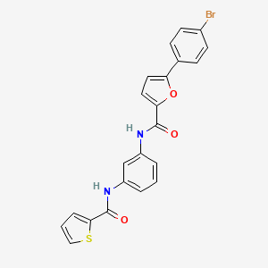 molecular formula C22H15BrN2O3S B3615520 5-(4-bromophenyl)-N-{3-[(2-thienylcarbonyl)amino]phenyl}-2-furamide 