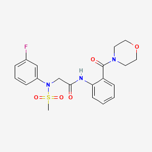 molecular formula C20H22FN3O5S B3615572 N~2~-(3-fluorophenyl)-N~2~-(methylsulfonyl)-N~1~-[2-(4-morpholinylcarbonyl)phenyl]glycinamide 