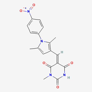 5-{[2,5-dimethyl-1-(4-nitrophenyl)-1H-pyrrol-3-yl]methylene}-1-methyl-2,4,6(1H,3H,5H)-pyrimidinetrione