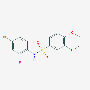 N-(4-bromo-2-fluorophenyl)-2,3-dihydro-1,4-benzodioxine-6-sulfonamide