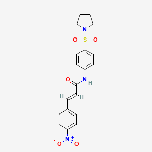 3-(4-nitrophenyl)-N-[4-(1-pyrrolidinylsulfonyl)phenyl]acrylamide