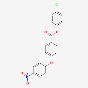 molecular formula C19H12ClNO5 B3615604 4-chlorophenyl 4-(4-nitrophenoxy)benzoate 