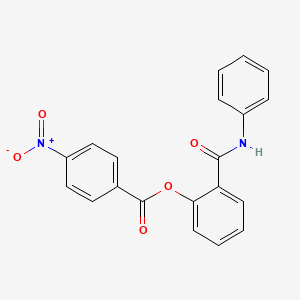 molecular formula C20H14N2O5 B3615607 2-(anilinocarbonyl)phenyl 4-nitrobenzoate 