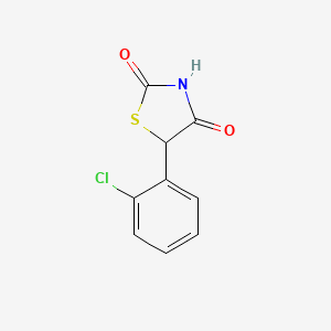 molecular formula C9H6ClNO2S B3615642 5-(2-chlorophenyl)-1,3-thiazolidine-2,4-dione 