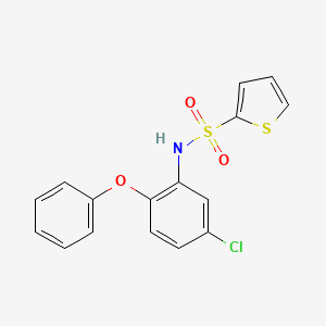 molecular formula C16H12ClNO3S2 B3615655 N-(5-chloro-2-phenoxyphenyl)-2-thiophenesulfonamide 