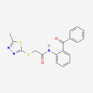 N-(2-benzoylphenyl)-2-[(5-methyl-1,3,4-thiadiazol-2-yl)thio]acetamide