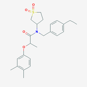 2-(3,4-dimethylphenoxy)-N-(1,1-dioxidotetrahydro-3-thienyl)-N-(4-ethylbenzyl)propanamide