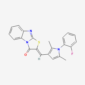 2-{[1-(2-fluorophenyl)-2,5-dimethyl-1H-pyrrol-3-yl]methylene}[1,3]thiazolo[3,2-a]benzimidazol-3(2H)-one