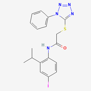 N-(4-iodo-2-isopropylphenyl)-2-[(1-phenyl-1H-tetrazol-5-yl)thio]acetamide