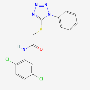 molecular formula C15H11Cl2N5OS B3615678 N-(2,5-dichlorophenyl)-2-[(1-phenyl-1H-tetrazol-5-yl)thio]acetamide 