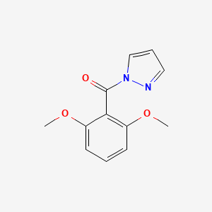 molecular formula C12H12N2O3 B3615693 1-(2,6-dimethoxybenzoyl)-1H-pyrazole 