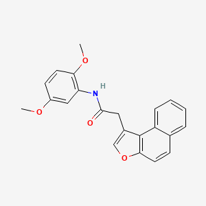 molecular formula C22H19NO4 B3615704 N-(2,5-dimethoxyphenyl)-2-naphtho[2,1-b]furan-1-ylacetamide 