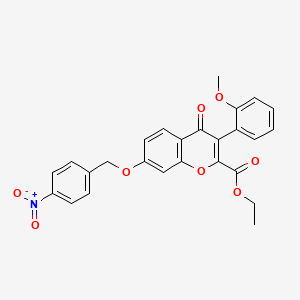 ethyl 3-(2-methoxyphenyl)-7-[(4-nitrobenzyl)oxy]-4-oxo-4H-chromene-2-carboxylate