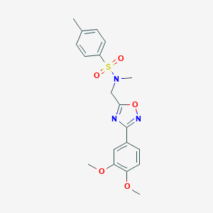 molecular formula C19H21N3O5S B361572 N-{[3-(3,4-dimethoxyphenyl)-1,2,4-oxadiazol-5-yl]methyl}-N,4-dimethylbenzenesulfonamide CAS No. 876717-20-3