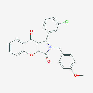 1-(3-Chlorophenyl)-2-(4-methoxybenzyl)-1,2-dihydrochromeno[2,3-c]pyrrole-3,9-dione