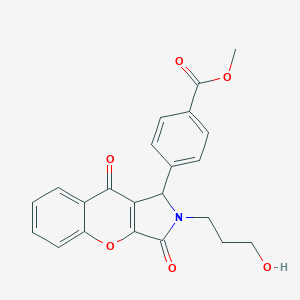 Methyl 4-[2-(3-hydroxypropyl)-3,9-dioxo-1,2,3,9-tetrahydrochromeno[2,3-c]pyrrol-1-yl]benzoate