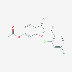 molecular formula C17H10Cl2O4 B361579 (Z)-2-(2,4-dichlorobenzylidene)-3-oxo-2,3-dihydrobenzofuran-6-yl acetate CAS No. 622822-60-0