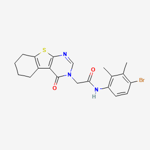 molecular formula C20H20BrN3O2S B3615798 N-(4-bromo-2,3-dimethylphenyl)-2-(4-oxo-5,6,7,8-tetrahydro[1]benzothieno[2,3-d]pyrimidin-3(4H)-yl)acetamide 